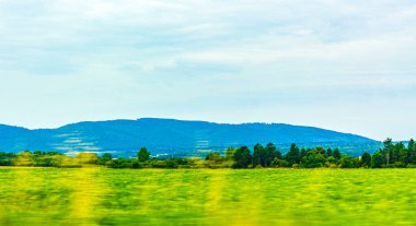 Aracın içinden Alman otobanına doğru sürüyordu..