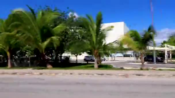 Playa Del Carmen Messico Febbraio 2022 Guida Autostrada Strada Tipica — Video Stock