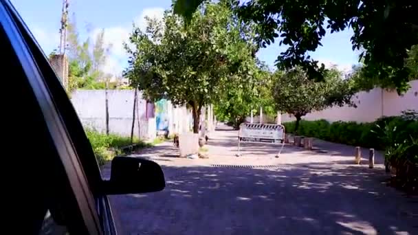 Playa Del Carmen Messico Febbraio 2022 Tipica Strada Paesaggio Urbano — Video Stock