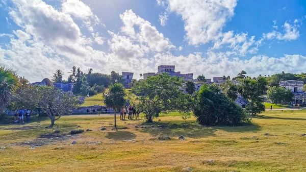 Tulum Mexico February 2022 Ancient Tulum Ruins Mayan Site Temple — Stock Photo, Image