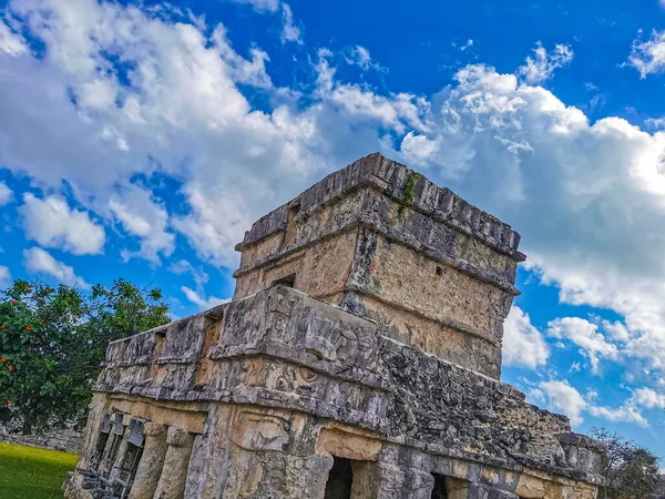 Ancient Tulum Ruins Mayan Site Temple Ruins Pyramids Artifacts Tropical — Stock fotografie