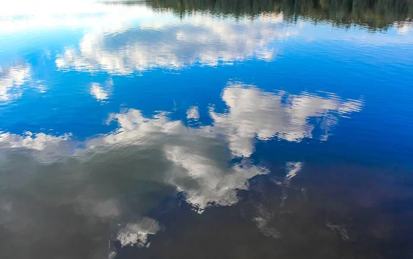 North German Stoteler See Lake Blue Water Cloud Reflection Nature — Stockfoto