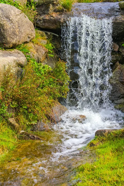 Small Waterfall River Stream Landscape Panorama Brocken Mountain National Park — Stock fotografie