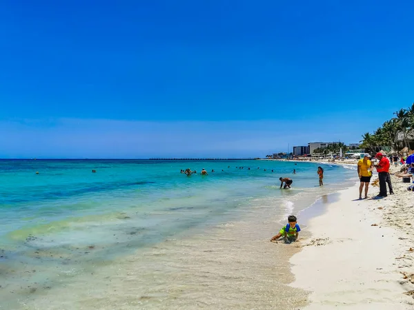 Плайя Дель Фабрегас Май 2022 Тропическая Мексиканская Пейзажная Панорама Пляжа — стоковое фото