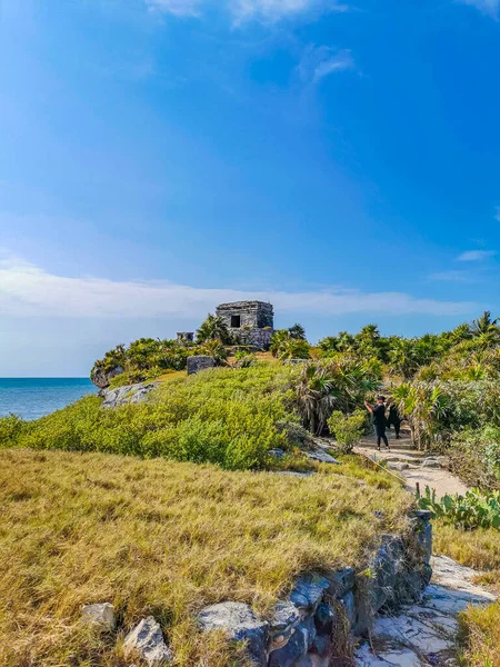 Tulum Mexico April 2022 Ancient Tulum Ruins Mayan Site Temple — ストック写真