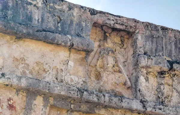 Стародавній Тулум Рушає Руїни Майя Храмовими Пірамідами Богинею Артефактів Ікшелем — стокове фото