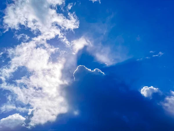 Blue Sky Beautiful Clouds Sunny Day Tulum Quintana Roo Mexico — Fotografia de Stock