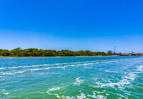 Panorama Krajina Pohled Krásný Ostrov Holbox Ostrovy Okolí Přírodním Lesem — Stock fotografie