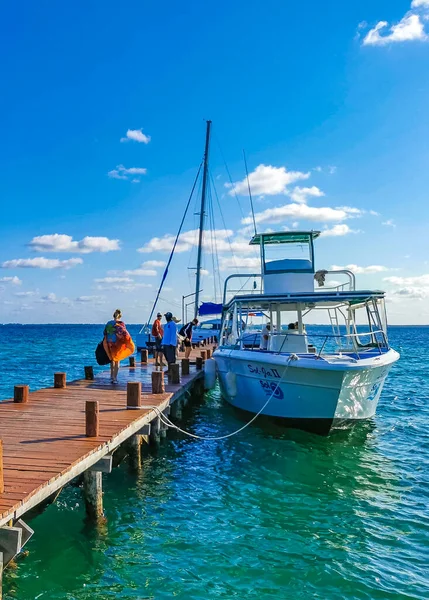 Cancun Mexico January 2022 Boat Trip Cancun Island Mujeres Contoy — Fotografia de Stock