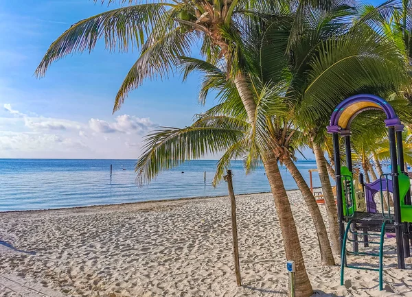 Όμορφη Παραλία Playa Azul Και Θαλασσογραφία Πανόραμα Μπλε Τυρκουάζ Ξενοδοχεία — Φωτογραφία Αρχείου