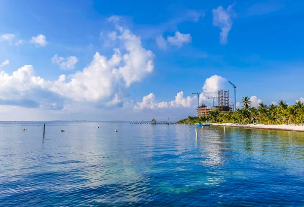 Beautiful Playa Azul Beach Seascape Panorama Blue Turquoise Water Hotels - Stock-foto