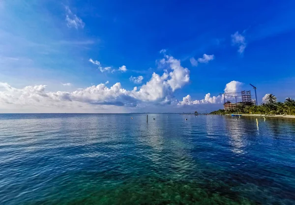 Beautiful Playa Azul Beach Seascape Panorama Blue Turquoise Water Hotels — Stockfoto