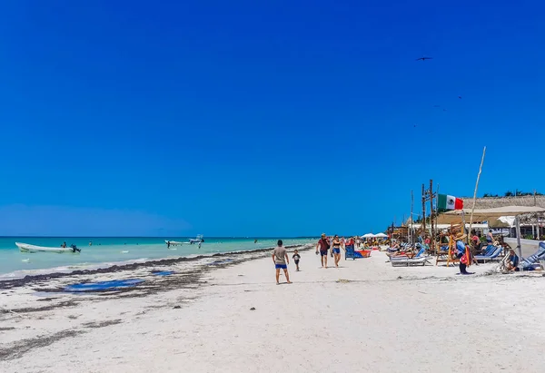 Holbox Мексика Май 2022 Года Вид Красивый Песчаный Берег Острова — стоковое фото