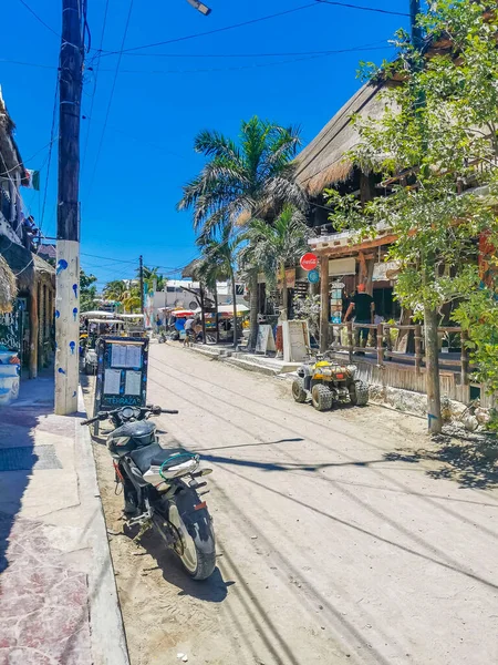 Holbox Mexico May 2022 Colorful Village Beautiful Holbox Island Restaurant — 图库照片