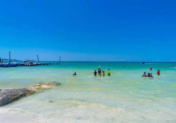 Holbox Мексика Май 2022 Года Вид Красивый Песчаный Берег Острова — стоковое фото