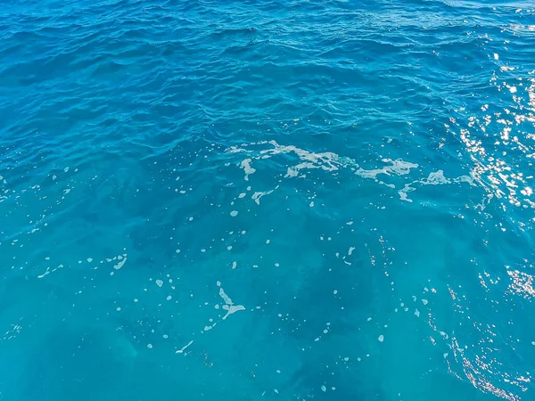 Beautiful Blue Turquoise Water Waves Ocean Sea Texture Pattern Cancun —  Fotos de Stock