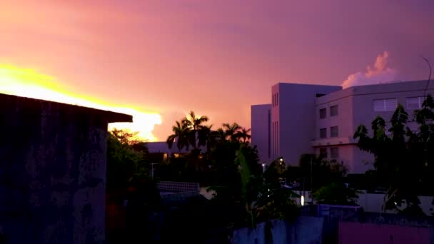 Amazing Beautiful Golden Yellow Pink Purple Blue Violet Colorful Sunrise — стоковое видео