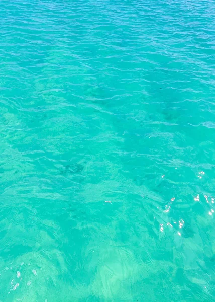 Beautiful Blue Turquoise Water Waves Ocean Sea Texture Pattern Cancun — Fotografia de Stock