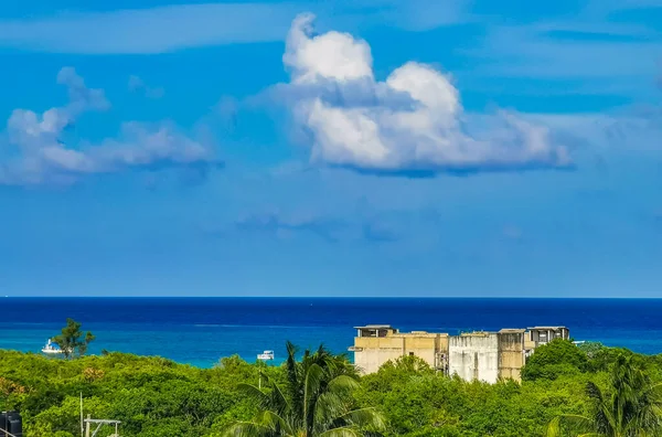 Incredibile Paesaggio Urbano Vista Panoramica Sull Oceano Caraibico Sulla Spiaggia — Foto Stock