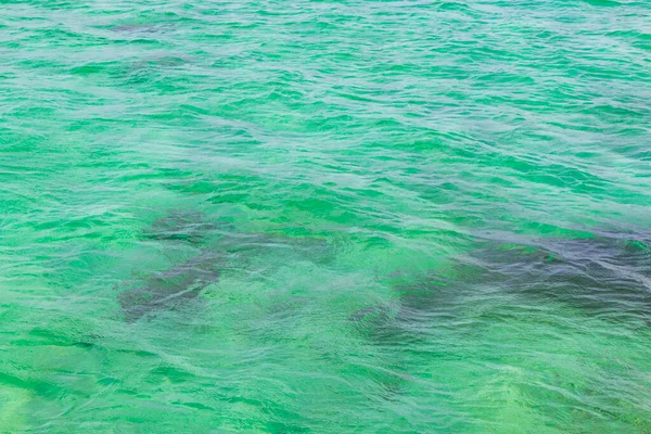 Beau Bleu Turquoise Vagues Eau Océan Motif Texture Mer Playa — Photo