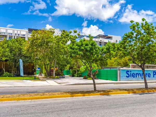 Playa Del Carmen Mexico Juli 2022 Typische Straat Stadsgezicht Met — Stockfoto