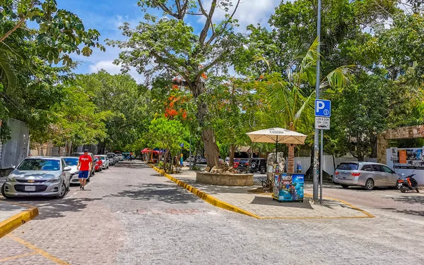 Playa Del Carmen Μεξικό Ιούλιος 2022 Τυπικός Δρόμος Και Αστικό — Φωτογραφία Αρχείου