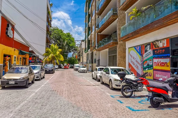 Playa Del Mexico Июль 2022 Типичная Улица Городской Пейзаж Автомобильным — стоковое фото