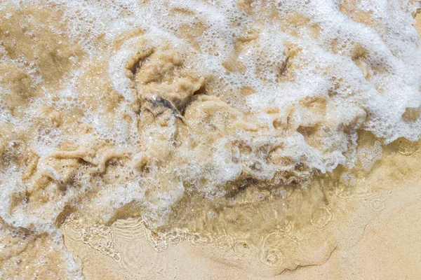 Beautiful Small Mini Cenote Cave Water Waves Beach Ocean Sand — Stock Photo, Image