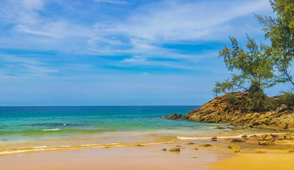 Nai Thon Bahía Naithon Beach Panorama Del Paisaje Una Hermosa — Foto de Stock