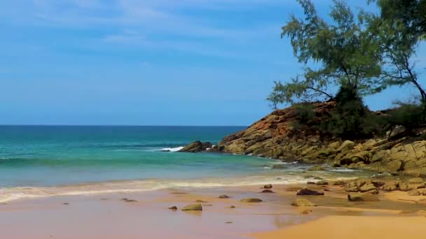 Nai Thon Bahía Naithon Beach Panorama Del Paisaje Una Hermosa — Vídeos de Stock