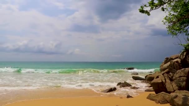 Nai Thon Naithon Beach Bay Och Landskap Panorama Vacker Dröm — Stockvideo