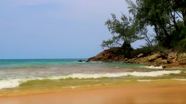 Nai Thon Naithon Beach Bay Och Landskap Panorama Vacker Dröm — Stockvideo