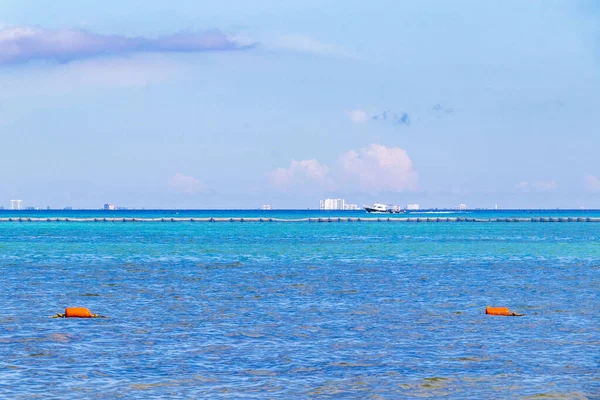Tropical Mexican Beach Landscape Panorama View Cozumel Island Cityscape Clear — Φωτογραφία Αρχείου
