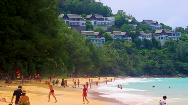 Phuket Tailandia Octubre 2018 Nai Thon Playa Naithon Una Hermosa — Vídeos de Stock