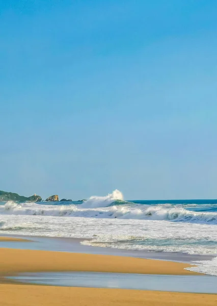 Extreem Grote Surfgolven Het Strand Zicatela Puerto Escondido Oaxaca Mexico — Stockfoto