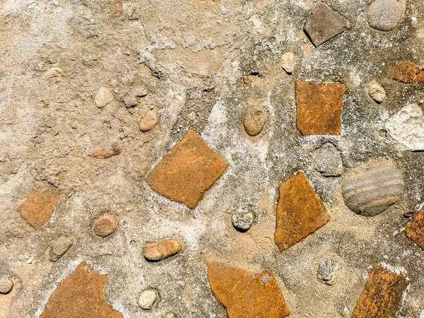 Schöne Mauer Stein Und Boden Oder Boden Textur Muster Zicatela — Stockfoto