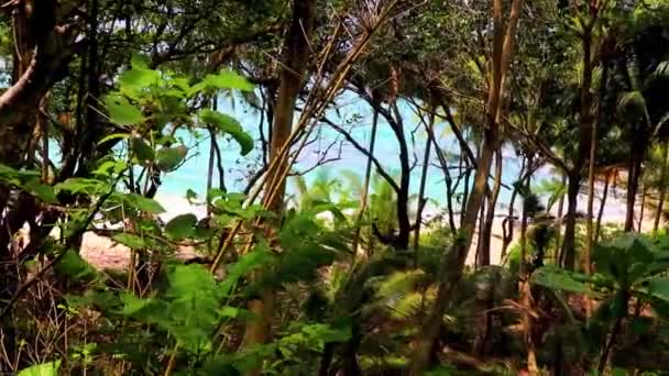 Gyönyörű Csodálatos Csodálatos Titkos Banán Strand Nai Thon Naithon Beach — Stock videók