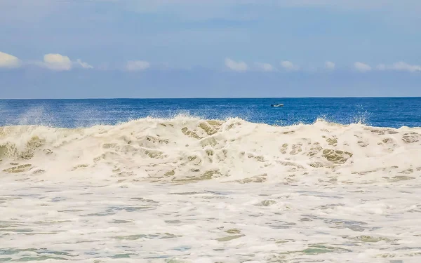 Ekstremt Store Surferbølger Stranden Zicatela Puerto Escondido Oaxaca Mexico – stockfoto