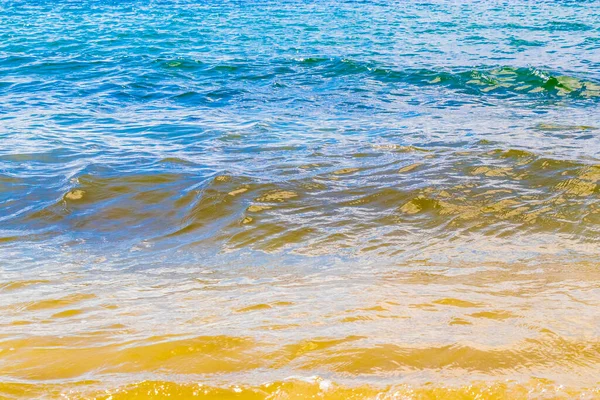 Olas Paisaje Tropical Playa Mexicana Mar Caribe Con Agua Azul —  Fotos de Stock