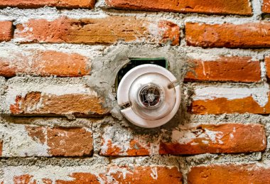 Zicatela Puerto Escondido Oaxaca Meksika 'da güzel tuğla duvar ve zemin dokusu deseni.