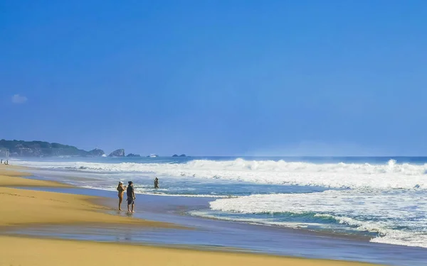 Extreem Mooie Grote Surfgolven Het Strand Zicatela Puerto Escondido Oaxaca — Stockfoto