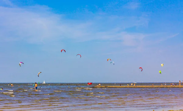 Seascape Beach Mudflats Hiking Blue Sky North Sea Coast Wremen — Φωτογραφία Αρχείου