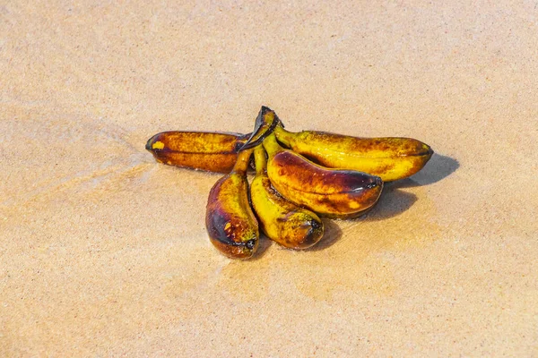 Banana Bundle Fruits Floats Water Beach Playa Del Carmen Quintana — Stock Photo, Image