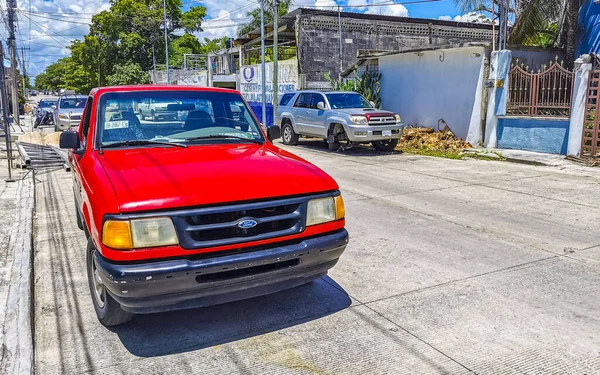 Playa Del Carmen Quintana Roo Mexico Çeşitli Meksika Kamyonet 4X4 — Stok fotoğraf