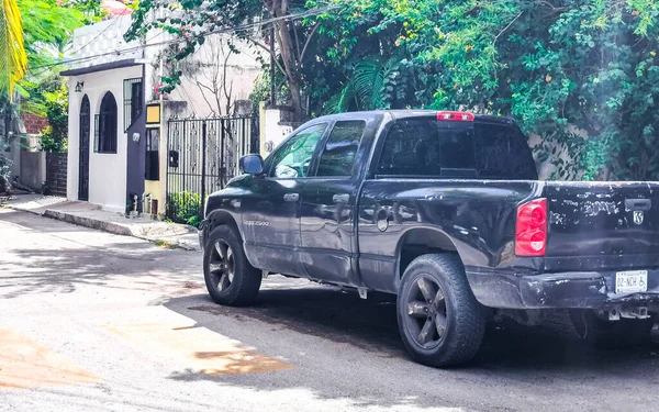 Různé Mexické Pickup Nákladní Automobily 4X4 Terénní Vozidla Playa Del — Stock fotografie