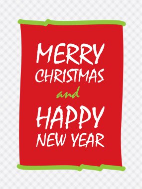 mutlu Noeller ve mutlu yeni yıl kırmızı bayrak