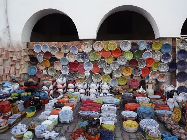 Handel z porcelany w afrykańskich tabarca Zdjęcie Stockowe
