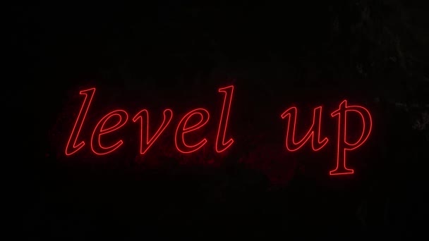 Glow Red level omhoog voor game design 3d stijl — Stockvideo