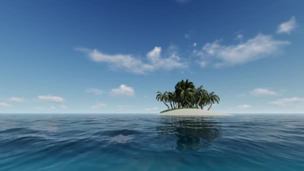 Tropisch eiland concept Caribisch strand achtergrond Ocean wave — Stockvideo