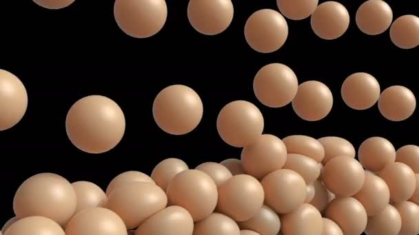 Сфера жировых клеток холестерина Медицинская ткань собрать вместе молекулярную массу — стоковое видео